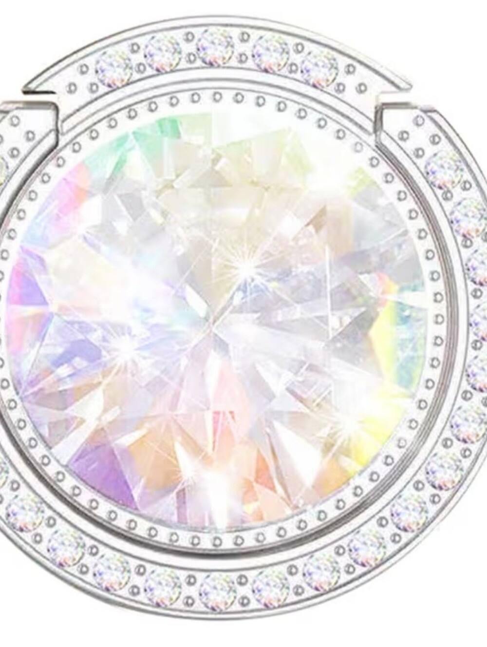 Rhinestone Iridescent PopSocket-Style Phone Grip - Picture 2 of 6
